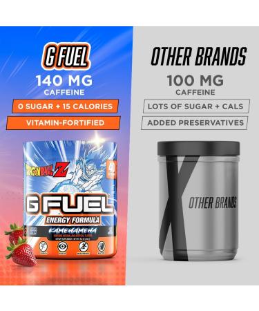 G Fuel Dragon Ball Z Energy Drink Powder Pre Workout Caffeine Mix for Gaming Sugar Free Focus Amino Vitamin + Antioxidants 9.8oz (Strawberry Lychee 40 Servings) - Buy Online on GoSupps.com