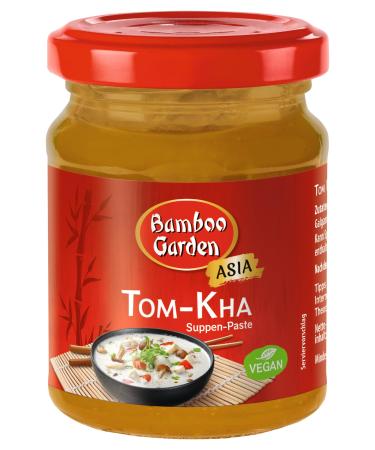 Bamboo Garden - Tom Kha Soup Paste |Wort base for Thai soups for fine ginger taste and spicy lemon grass |125 g soup paste results in around 1.5 liters of base soup |1 x 125 g - Buy Online on GoSupps.com