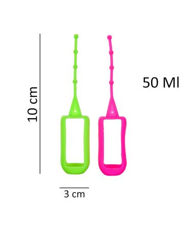 Kare & Kind 7x Silicone Hand Sanitizer Cases - Soft Holders for 50 ML Bottles - With Adjustable Loops for Backpacks and Keychains - Travel & Home Use - Buy Online on GoSupps.com