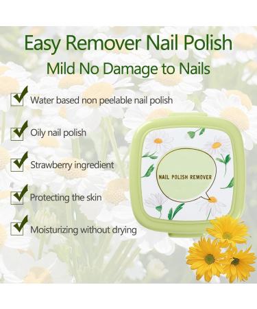 Nail Polish Remover Wipes - Lint Free Natural Pads for Gel Nails | Chamomile - Portable Nail Wipes for Women - Easy & Effective Nail Art Removal - Buy Online on GoSupps.com