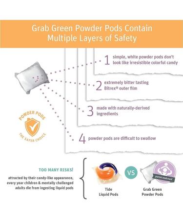 Grab Green Baby Laundry Pods - Dreamy Rosewood, 50 Loads, Essential Oils, 1.76 lbs - Buy Online on GoSupps.com