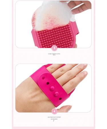 SystemsEleven Dog Bath Brush & Grooming Massage Glove with Adjustable Ring Handle - Buy Online on GoSupps.com