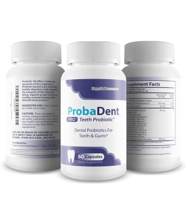 Proba Dent Pro Teeth Probiotic - Our Best Dental Probiotics for Dental Care - Oral Probiotics for Teeth and Gums - Oral Dental Probiotics For Bad Breath - Plan Ahead & Practice Provadent Mouth Care - Buy Online on GoSupps.com
