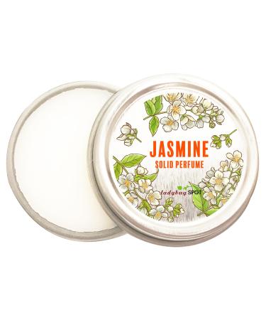 Floral Solid Perfume | All Natural Phthalate-Free Fragrance | Long-Lasting Highly Scented Layerable Balm | Portable 1/4 oz Tin | Travel-Friendly (Jasmine)