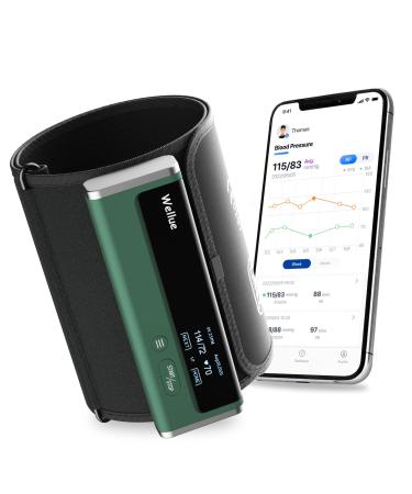 Wellue BP2A Blood Pressure Monitor, Wireless Upper Arm Cuff, Bluetooth BP Machine with Free APP - Armfit Relax Standard