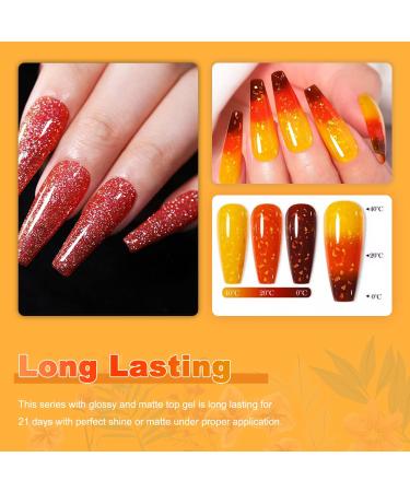 Lavender Violets 13 Pcs Gel Nail Polish Set | Temperature Colour Changing | UV LED Soak Off | Manicure Starter Kit with Base Coat, Matte Top Coat, and Nail File - Twilight Forest-683 - Buy Online on GoSupps.com