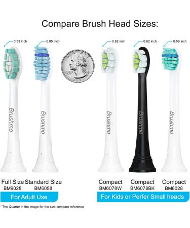 Brushmo Replacement Toothbrush Heads - 8 Pack Compatible with Sonicare Electric Toothbrush - Buy Online on GoSupps.com
