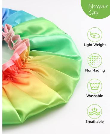 Mikimini X-Large Unicorn Shower Hood for Women | 2-Pack Reusable Waterproof Bathing Cap with Soft PVC Lining for Girls & Children - Buy Online on GoSupps.com