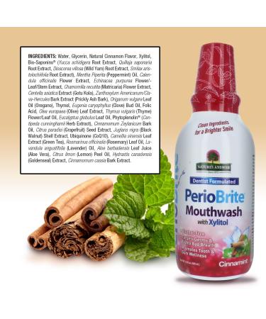 Nature's Answer PerioBrite Natural Mouthwash Cinnamint 16 fl oz (480 ml) - Buy Online on GoSupps.com