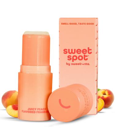 SweetSpot Flavored Solid Perfume Stick Portable Travel Perfumes for Women Long Lasting Fragrances Non Sticky Formula Natural Ingredients Fragrance Stick (Peach)