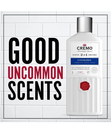Cremo Barber Grade 2-in-1 Shampoo & Conditioner 16 Fl Oz - Cooling Citrus & Mint (2-Pack) - Buy Online on GoSupps.com