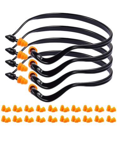 Noise Cancelling Ear Plugs Banded Ear Plugs for Shooting Range Lightweight Sleeping Ear Plugs Reusable Soft Earplugs Silicone Ear Plugs for Sleeping Construction Work Hearing Protection (48)