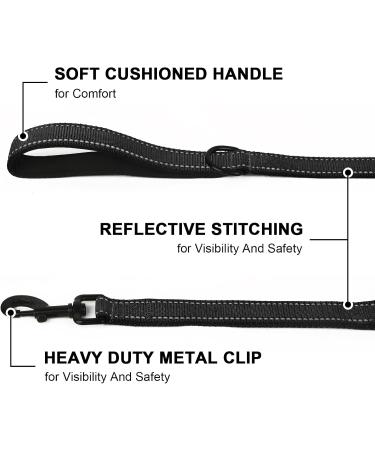 Dog Leashes for Large Dogs Heavy Duty - 1.5/1.8M Traffic Padded 2 Handles for Extra Control Durable Leashes for Large Medium Breed Dogs Reflective Strong Dog Lead (1.8M/6FT) - Buy Online on GoSupps.com
