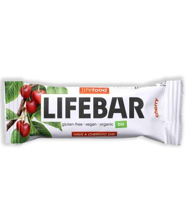 Lifefood Lifebar Energy Seal - Vegan Cherry Sports Bars | RAW Organic Gluten-Free Lactose-Free No Added Sugar | 15 Pack (15 x 40g) - Buy Online on GoSupps.com