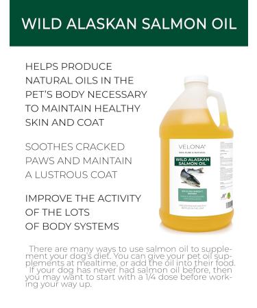 Buy Velona Wild Alaskan Salmon Oil 64 Fl Oz - 100% Pure Omega 3 Supplement for Dogs & Cats | Supports Joint Function & Skin Health | Natural EPA + DHA Fatty Acids - Buy Online on GoSupps.com