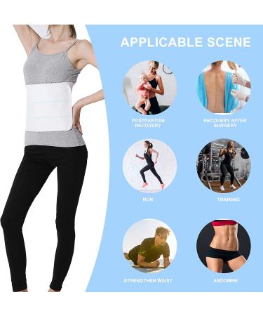Abdominal Binder Post Surgery for Men and Women | Postpartum Tummy Tuck Belt | Slimming Bariatric Stomach Compression | Breathable and High Elasticity | 3 Panel - 9 | White (30-45) - Buy Online on GoSupps.com