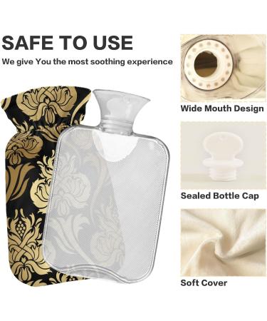 Boho Floral Hot Water Bottle with Cover - Pain Relief & Heating Bag for Menstrual Cramps | 2 Liter - Buy Online on GoSupps.com