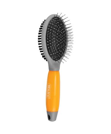 Wahl Canada Double Sided Brush Dog Brush Detangling & Smoothing Metal Pins with rounded tip & soft nylon bristles Comfort Grip Gel Handle Great for Dog Grooming - Model 58421 - Buy Online on GoSupps.com