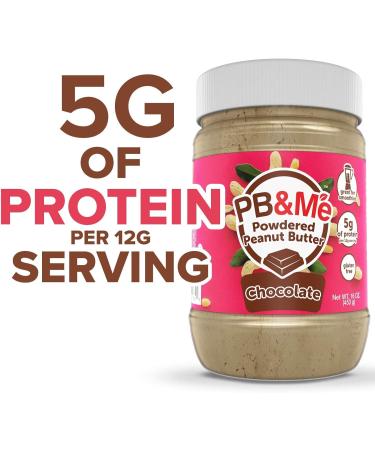 PB&Me Sugar Free Peanut Butter Powder - Powdered Peanut Butter No Sugar for Low Calorie Snacks & Powdered Peanut Butter - Chocolate Peanut Butter Powder Peanut Powder for Smoothies - Buy Online on GoSupps.com