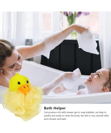 Kids Loofah Cartoon Cute Body Sponges for Shower - Home Shower Ball Animal Shape Shower Sponge for Kids Duck - Buy Online on GoSupps.com