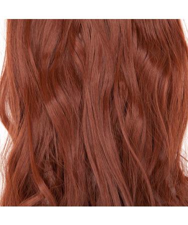SEGO Clip in Hair Extensions - Wavy Red Brown 24 (61cm) - 8 Wefts - Realistic Hairpiece for Volume & Length - Buy Online on GoSupps.com
