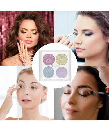 Highlight Eyeshadow Palette 4-Color Long Lasting Eye Shadow Powder Palette | Beauty Makeup For Wedding Travel Dating And Daily Life Pochy - Buy Online on GoSupps.com