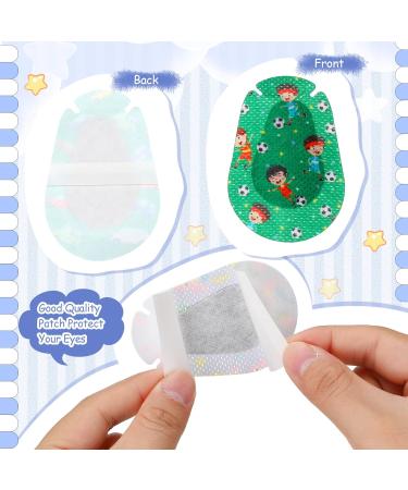 100 Pcs Adhesive Eye Patches for Kids - 20 Styles Light Blocking Cotton Bandages for Boys | Breathable & Comfort | Bulk Toddler Eye Patch - Buy Online on GoSupps.com
