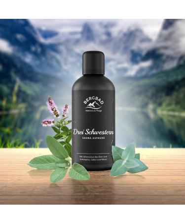 Bergbad Organic Sauna Infusion 100ml - Eucalyptus Sage & Mint Essential Oils | Three Sisters Natural Sauna Products - Buy Online on GoSupps.com