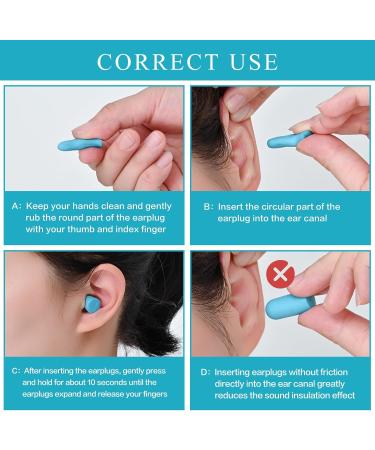 30 Pairs Soft Foam Ear Plugs - 32dB Noise Cancelling for Sleeping Concerts Shooting & Work - Hearing Protection (Blue - Buy Online on GoSupps.com