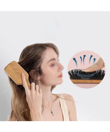 Comb Wooden Hair Brush Anti Scalp Massage Comb with Air Cushion for Hair Care Styling Tool Barber Accessories wooden comb - Buy Online on GoSupps.com