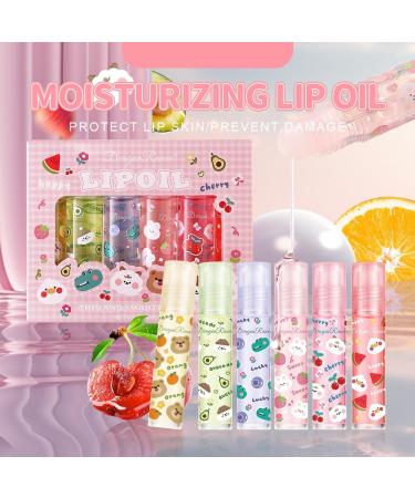 Sitovely 6pcs Roll On Lip Gloss Fruity Flavored Lip Oil Nourishing Lip Oil Lip Balm Lip Makeup - Buy Online on GoSupps.com