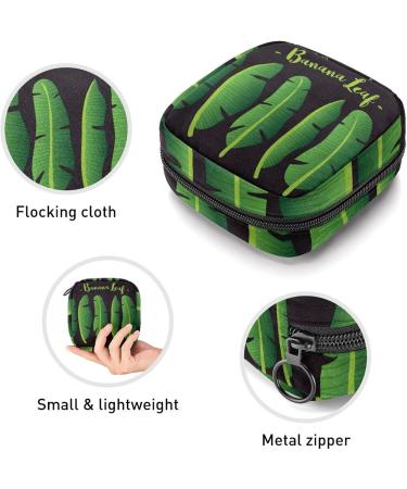 Womens Bonds Storage Pockets - Portable Period Kit with Banana Leaf Print | Stylish Feminine Product Bag for Girls - Buy Online on GoSupps.com