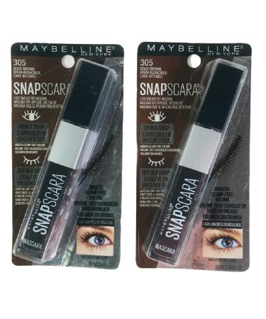 Maybelline New York Snapscara Washable Mascara Bold Brown 305 - Pack of 2 - Buy Online on GoSupps.com