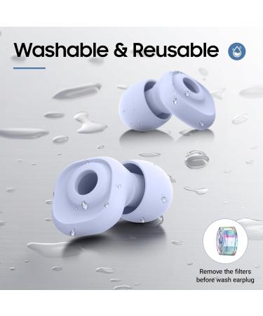 High Fidelity Noise Cancelling Ear Plugs for Concerts - Silicone Ear Plugs with 4 Pairs of Tips | Best Ear Plugs for Festivals & Musicians (Blue-Violet - Buy Online on GoSupps.com