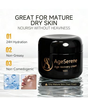 AgeSerene Collagen Regenerating Night Cream, Anti-Aging Firming Face Moisturizer, Cream With Triple Peptide Complex and Vitamin C - Buy Online on GoSupps.com