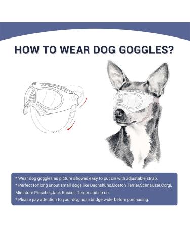 Petleso Dog Goggles Medium Breed - UV Protection Sunglasses for Medium Dogs - Silver Lens - Buy Online on GoSupps.com