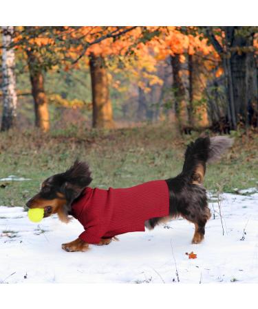 Convinit Winter Dog Sweater for Small & Medium Dogs - Cozy Knit Roll Collar Sweater for Chihuahua Dachshund French Bulldog | Red XL - Buy Online on GoSupps.com