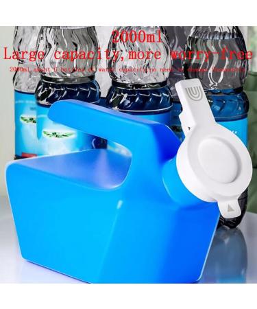 Blue ICEMOB Urinals for Men Male Urine Bottles Non Spill 2000ML Pee Bottle for Men with Cleaning Brush Clear Scale Portable Urinal for Home Camping Travel 1.6M Hose - Buy Online on GoSupps.com