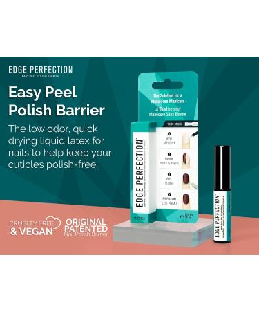 Edge Perfection Original Easy Peel Polish Barrier - 0.25 Fl Oz - Quick-Drying Liquid Latex for Flawless Manicures & Pedicures - Buy Online on GoSupps.com