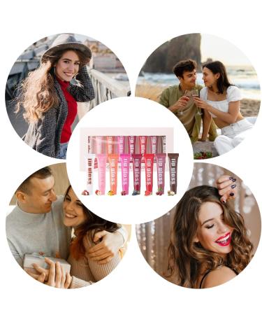  Ruwshuuk Liquid lip gloss moisturizing lip gloss set - 8X Fruit-flavored lip oil for dry lips - Clear lip gloss lip gloss with - Buy Online on GoSupps.com