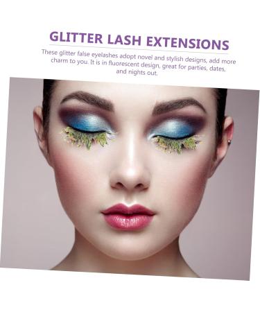 Beavorty 5 Pairs colored false eyelashes makeup glitter eyelashes with color on the end long eyelashes for halloween false lash extensions makeup eyelashes chemical fiber fluffy 3d - Buy Online on GoSupps.com