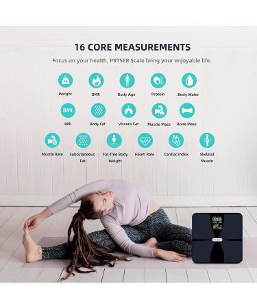 PRTSER Smart Scale - Large VA Display, High Accuracy, Bluetooth, BMI, 15 Body Compositions - Sync with Apps - X-Large - Buy Online on GoSupps.com