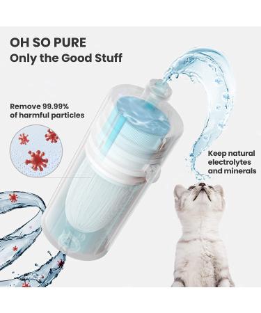 CAT CARE 84oz/2.5L Ultra Quiet Pet Water Fountain with Ultra-Filtration Tech - Blue - Buy Online on GoSupps.com