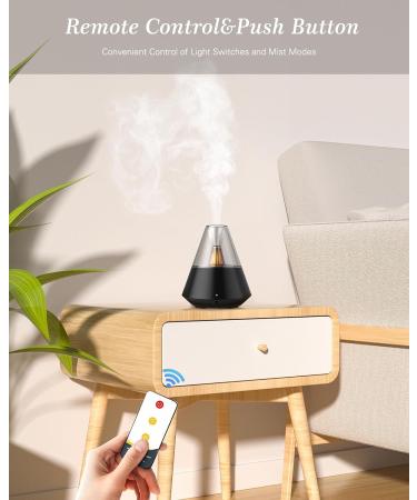 JIAWEN 150ML Ultrasonic Cool Mist Essential Oil Diffuser - Air Fresh Aromatherapy Humidifier with LED Candle Light for Home & Office in Black - Buy Online on GoSupps.com