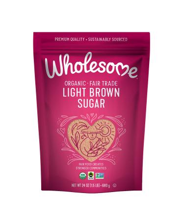 Wholesome Organic Light Brown Sugar, Fair Trade, Non GMO & Gluten Free, 1.5 Pound (Pack of 1)