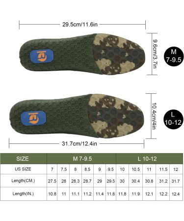 220+ lbs Camouflage Sports Insoles - High Arch Support for Flat Feet & Heel Spur Relief | Unisex Running & Walking Inserts (M(7-9.5 - Buy Online on GoSupps.com