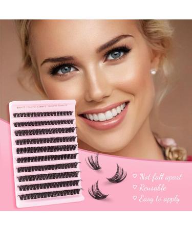 Shop Glowing Win Eyelash Extensions | DIY Individual 80D Cluster Lashes | Natural 8-16mm Cat Eye Fake Eyelashes - Buy Online on GoSupps.com