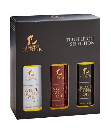 TruffleHunter - English, Black & White Truffle Oil Set - 100ml x 3 3.38 Ounce (Pack of 3)
