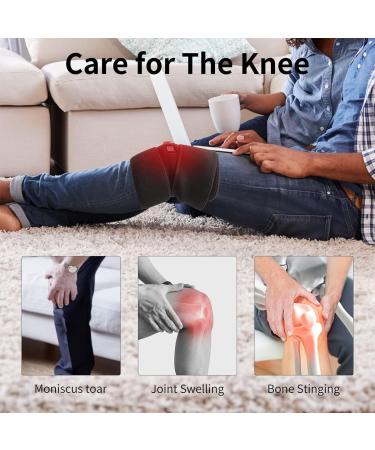 Heated Knee Brace Wrap Support | Adjustable Temperature | Knee Warmer for Elderly | Heat Therapy for Knee Pain Relief | Arthritis Support (1PCS) - Buy Online on GoSupps.com