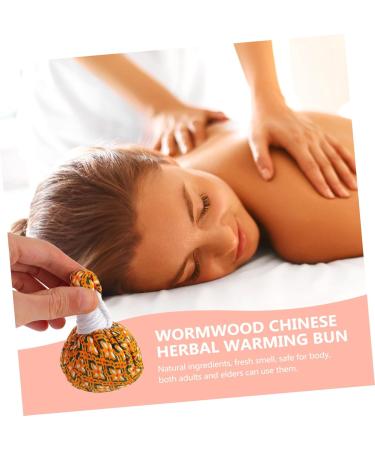 Lurrose 3-Set Warm Roasted Wormwood Rolls - Body Relaxing Spa Bag Thai Massage Fleece Manual Massage Balls for Ultimate Relaxation - Buy Online on GoSupps.com